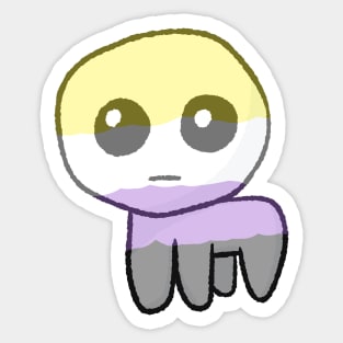 TBH Autism Creature Nonbinary Pride Flag Sticker